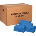 Global Industrial 50 Lb. Box 100% Cotton Huck Towels, Blue 670232